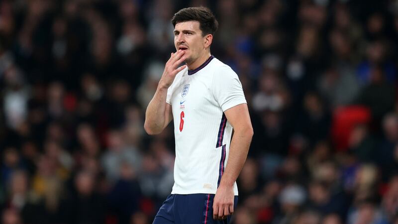 Harry Maguire  has played 14 England games since October 2020, with 12 wins and  no defeats. Photograph: Catherine Ivill/Getty Images