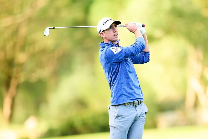 Tom Mckibbin in action at the Club de Golf Alcanada in Alcudia, Spain. Photograph: Aitor Alcalde/Getty Images