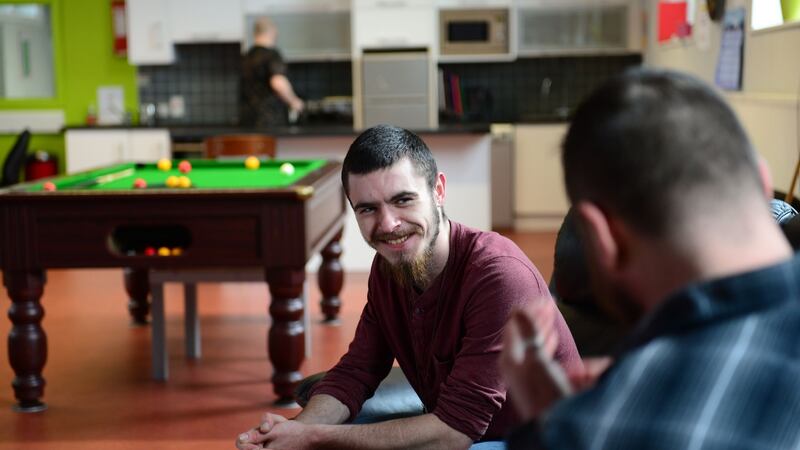 Michael Lee Sattell  at the Crosscare aftercare hub in Dublin. Photograph: Dara Mac Dónaill/The Irish Times