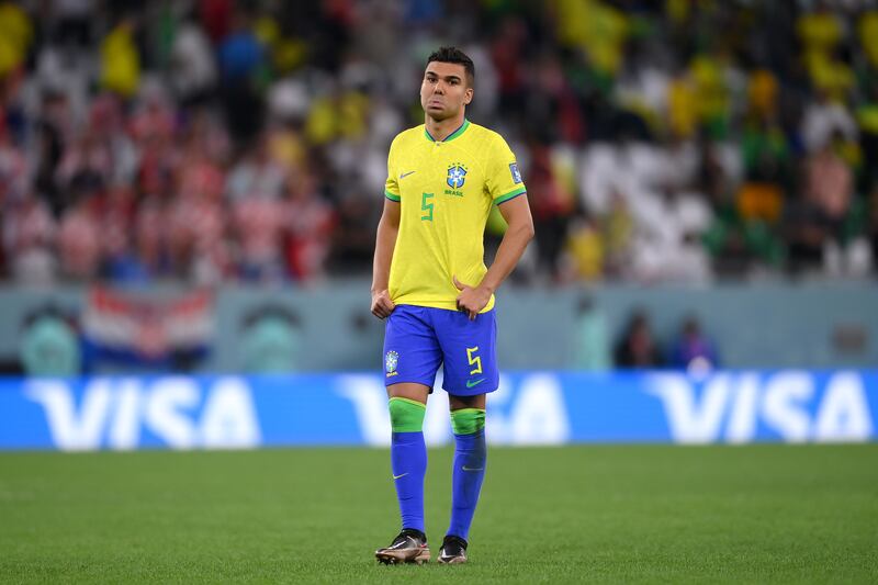 Casemiro after Brazil's defeat in the 2022 World Cup quarter-final against Croatia. Photograph: Laurence Griffiths/Getty Images