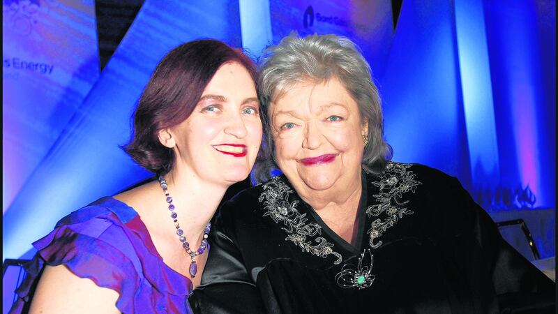 Emma Donoghue with Maeve Binchy. Photograph: Brenda Fitzsimons
