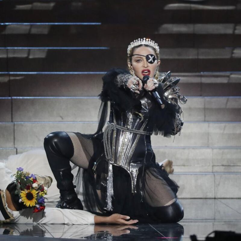 Madonna: the singer at this year’s Eurovision Song Contest. Photograph: Michael Campanella/Getty