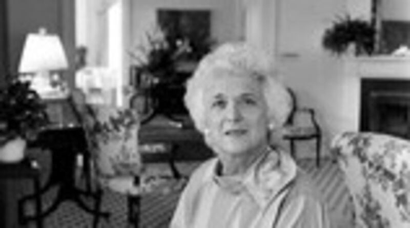 Barbara Bush pictured in 1984