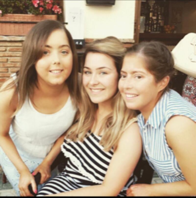 Jill with her sisters Amy and Megan.