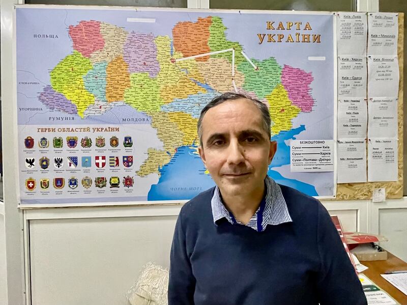 Timur Shutenko from Mariupol recently returned via Russia to his homeland. Photograph: Daniel McLaughlin