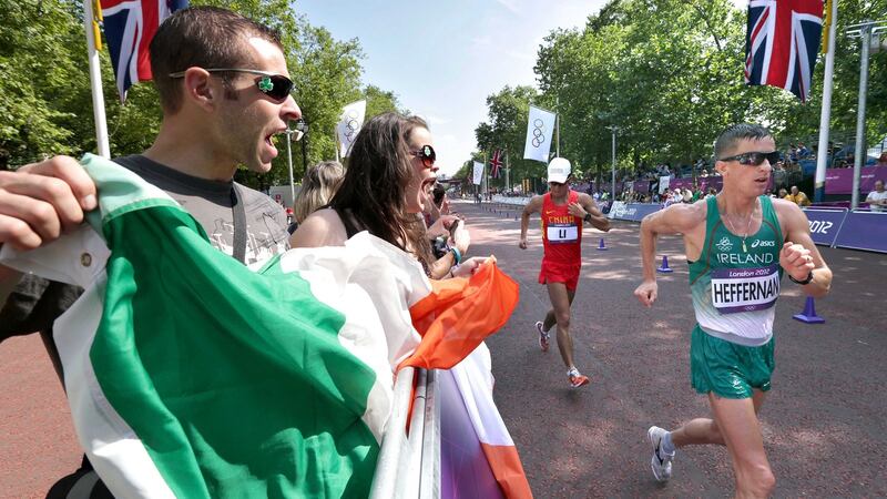 Rob Heffernan: was awarded  bronze in the 50km walk in London after the Russian gold medal winner was disqualified. Photograph: Morgan Treacy/Inpho
