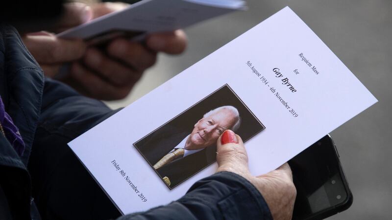 The mass booklet   for the funeral of Gay Byrne. Photograph: Colin Keegan/Collins Dublin