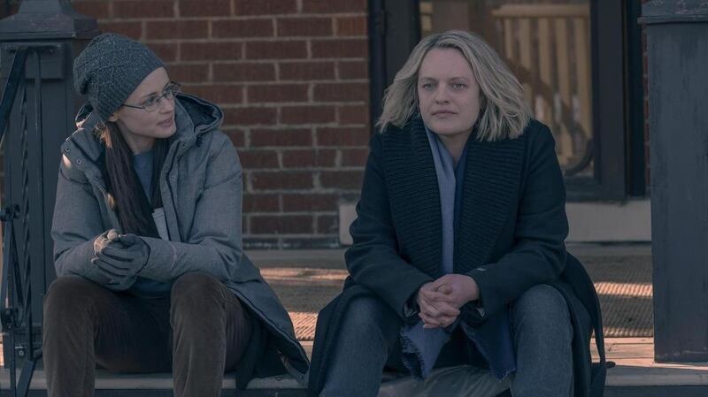 Alexis Bledel and Elisabeth Moss in The Handmaid’s Tale
