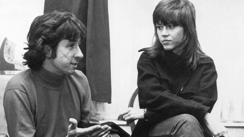 Tom Hayden  with Jane Fonda in London in 1972. Photograph: AP