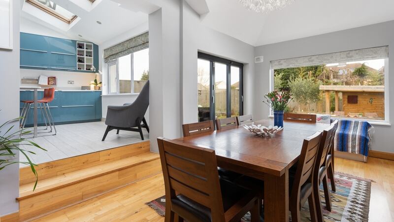 Open plan kitchen diner