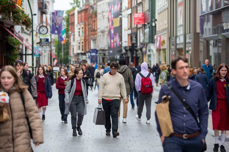 People shopping on Grafton Street, Dublin. Photograph: Tom Honan/The Irish Times