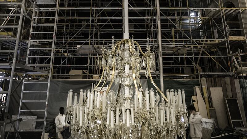 The Staatsoper interior with work still going on. Photograph: Gordon Welters