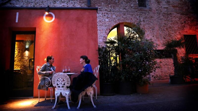 Dusk at Caffé Letterario. Photograph: Alexandra Garcia