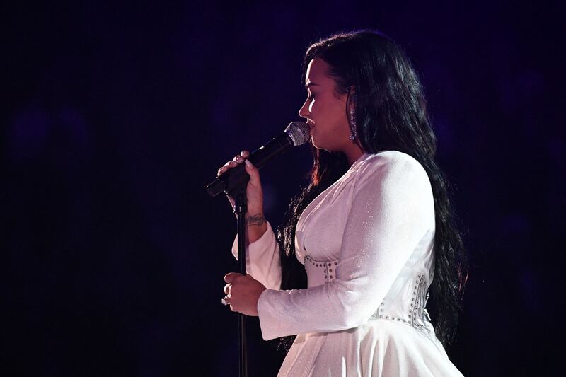 Demi Lovato performs during the 62nd Annual Grammy Awards in Los Angeles on January 26th, 2020. File photograph: Robyn Beck/AFP via Getty