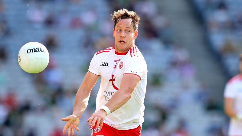 Kieran McGeary’s versatility played a key role in Tyrone’s All-Ireland win this year and earned him the Footballer of the Year award. Photograph: Ryan Byrne/Inpho