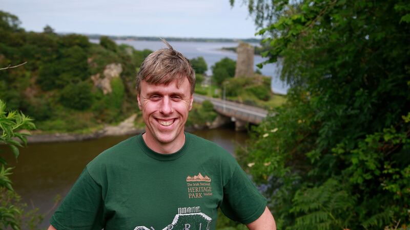 Dr Denis Shine of the Irish Archeology Field School at the  National Heritage Park in Wexford. Photograph Nick Bradshaw