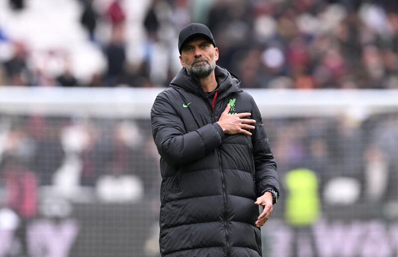  Jürgen Klopp, no doubt touched by David Moyes's tribute to him. Photograph: Mike Hewitt/Getty Images
