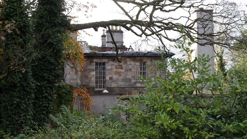 Kilmoyle House in Co Limerick was extensively damaged in a fire overnight. Photograph: Michael Cowhey/Limerick Leader