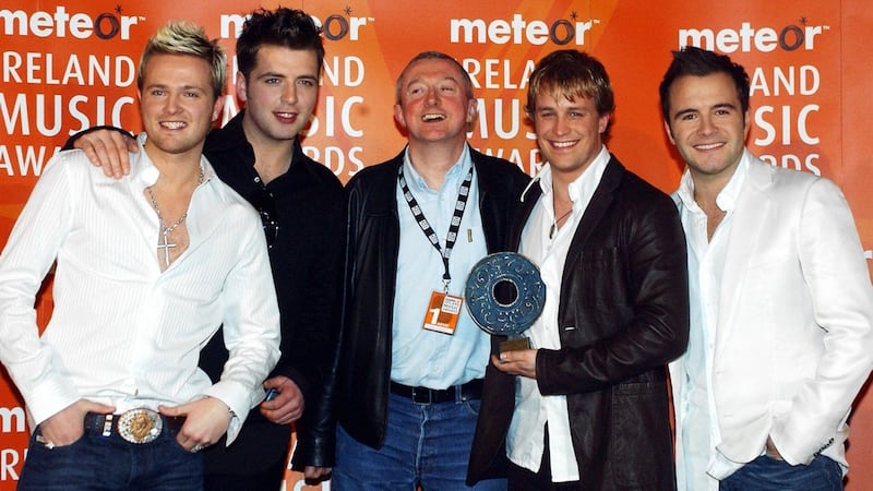 Louis Walsh with Westlife in 2004: “They were less trouble [than Boyzone] ... they knew what they wanted and they had great voices.” Photograph: ShowBiz Ireland/Getty