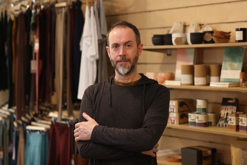 Rohan Hennessy, yoga instructor at Yoga Hub, Camden Court, Dublin. 
Photograph: Dara Mac Dónaill