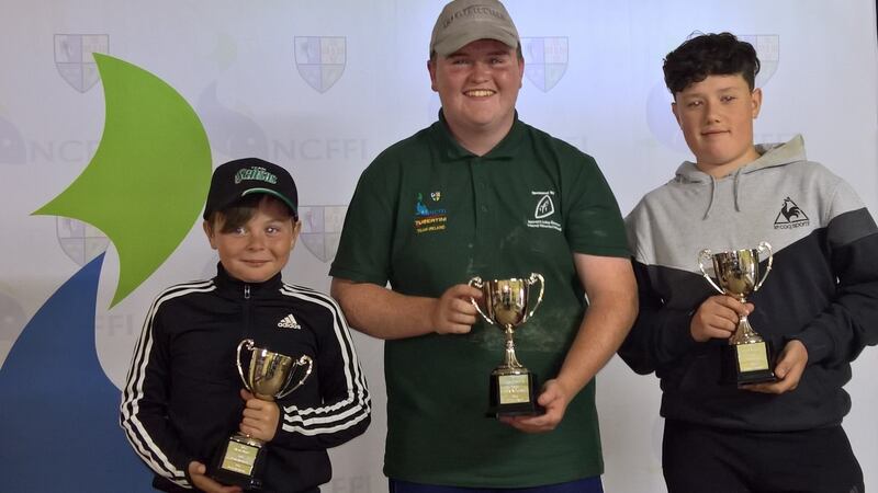 Winners of national junior competition, Novice Ryan O’Donoghue, U-20 James O’Doherty, U-15 Rhys Walsh.