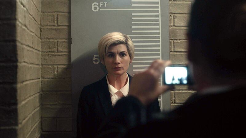 Jodie Whittaker in Time. Photograph: BBC/Sally Mais. 