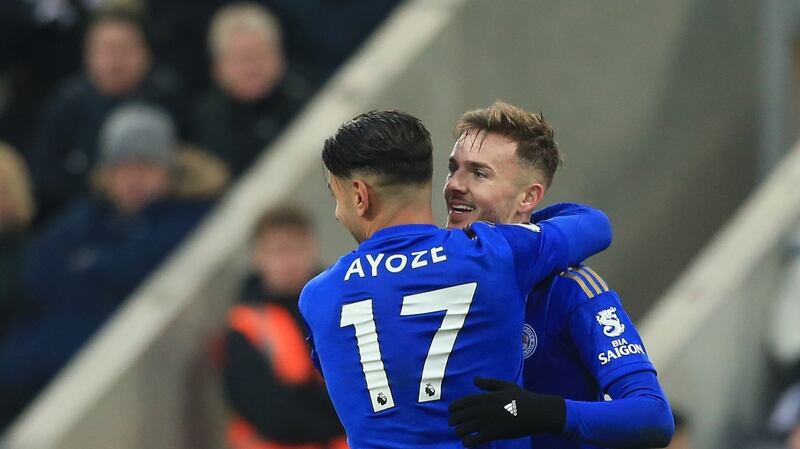 Ayoze Perez and James Maddison were both on the scoresheet for Leicester against Newcastle. Photograph: Lindsey Parnaby/AFP/Getty
