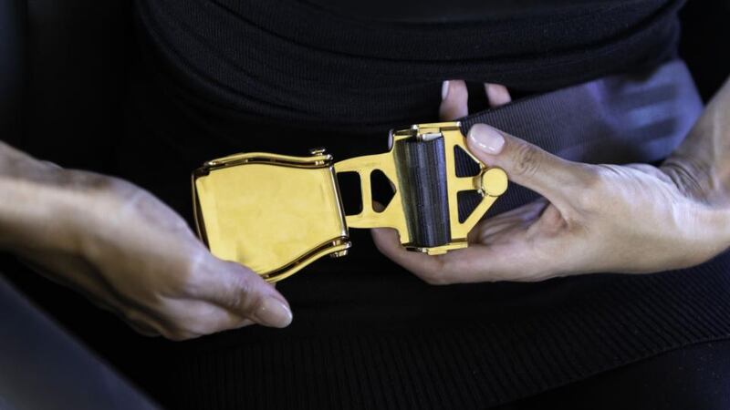 Clunk click: wearing your seat belt will help protect you from turbulence during a flight. Photograph: iStock/Getty