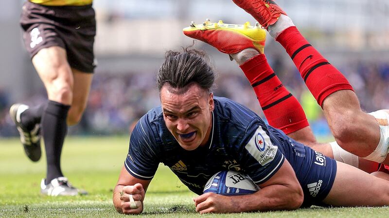 James Lowe notched a double for the hosts. Photograph: Laszlo Geczo/Inpho