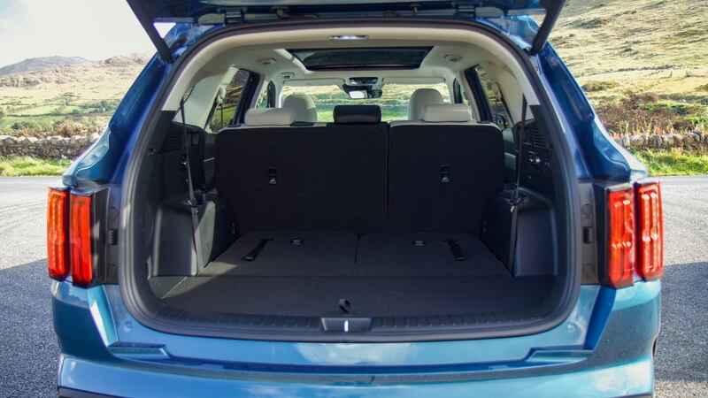 The Sorento’s cargo hold of 910 litres is akin to many small vans, expanding to a whopping 2,100 litres with all rear seats down.