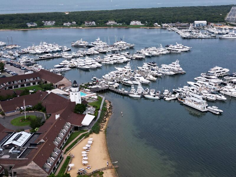 Montauk Yacht Club on Long Island, New York state, where Martha Nolan-O’Slatarra was found unconscious on a boat. Photograph: IMAGO/MediaPunch