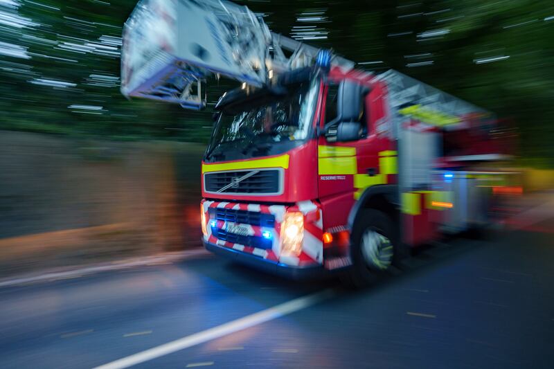 26th July, 2025.On the night shift with Dublin Fire Brigade seen here returning to base in Donnybrook after responding to a fire in Cabinteeley, Dublin.Photo:Barry Cronin for The Irish Times.