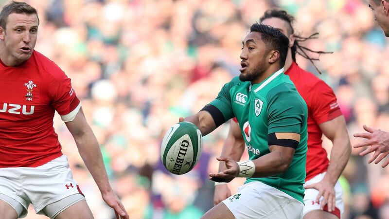 Bundee Aki starred again as Ireland beat Wales 37-27 in Dublin. Photograph: Billy Stickland/Inpho