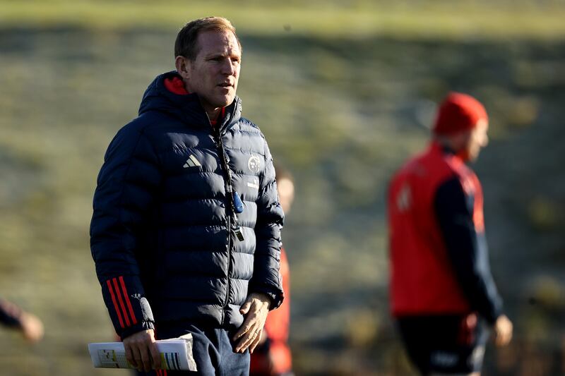 Munster attack coach Mike Prendergast says Munster's injuries have opened the door and created opportunities for other players. Photograph: Ben Brady/Inpho