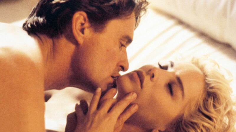 Michael Douglas and Sharon Stone in Basic Instinct (1992)