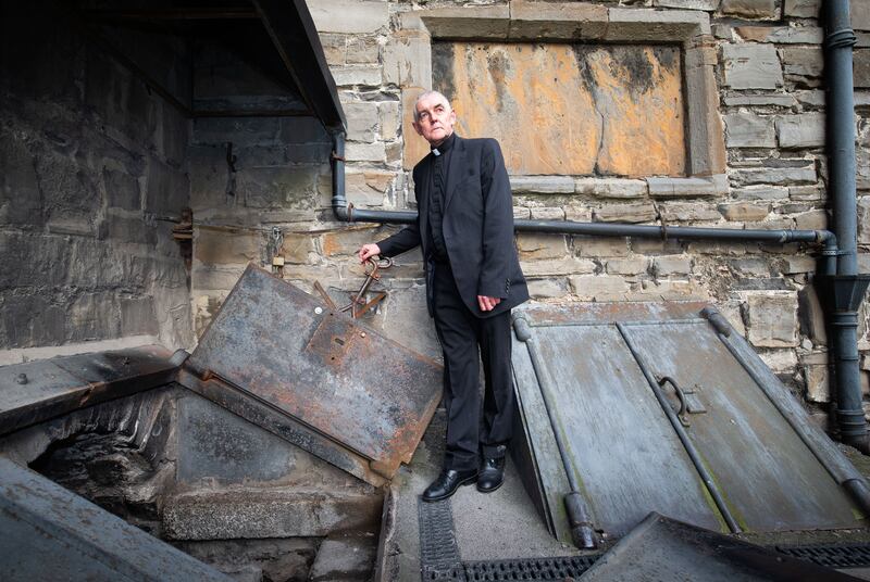St Michan's Church: Archdeacon David Pierpoint pictured at the crypt. Photograph: Tom Honan
