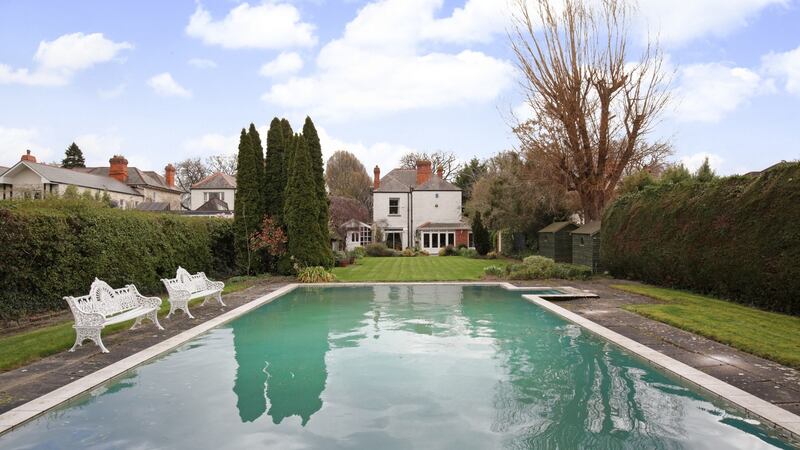 The heated swimming pool.