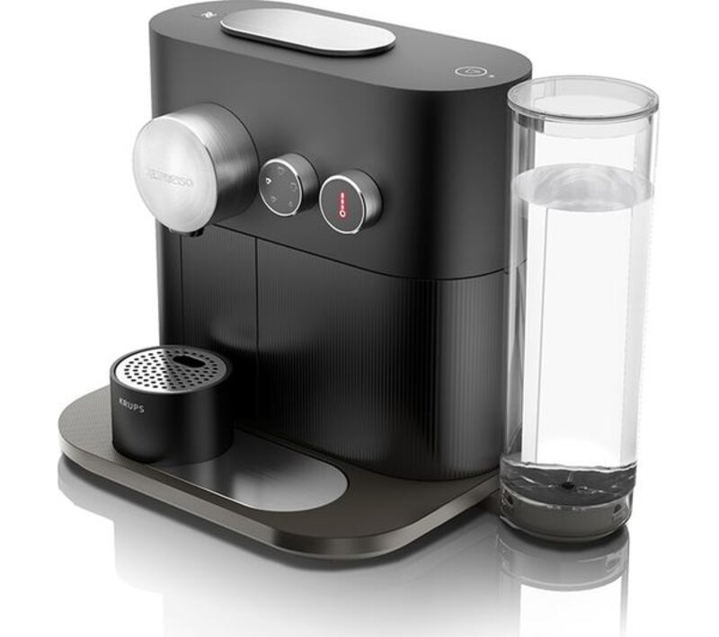 The Krups Expert XN600840 Smart Coffee Machine uses Nespresso pods and has a hot water function for herbal tea.