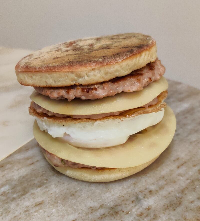 Mark Moriarty's breakfast muffin.