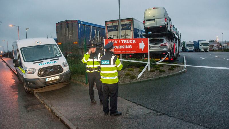 The two men arrested are Polish truck drivers working for a Macroom haulage company. Photograph: Daragh Mc Sweeney/Provision