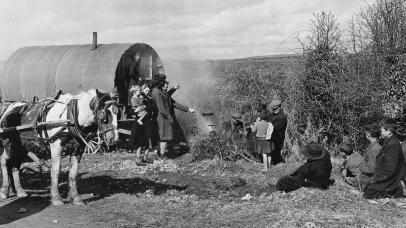 A family of Travellers in Co Clare, March 1951. Photo by Charles Hewitt/Picture Post/Hulton Archive/Getty Images