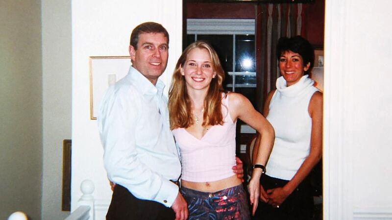 Prince Andrew and Virginia Roberts (now Giuffre) at Ghislaine Maxwell’s townhouse in London, in  2001. Photograph: Shutterstock