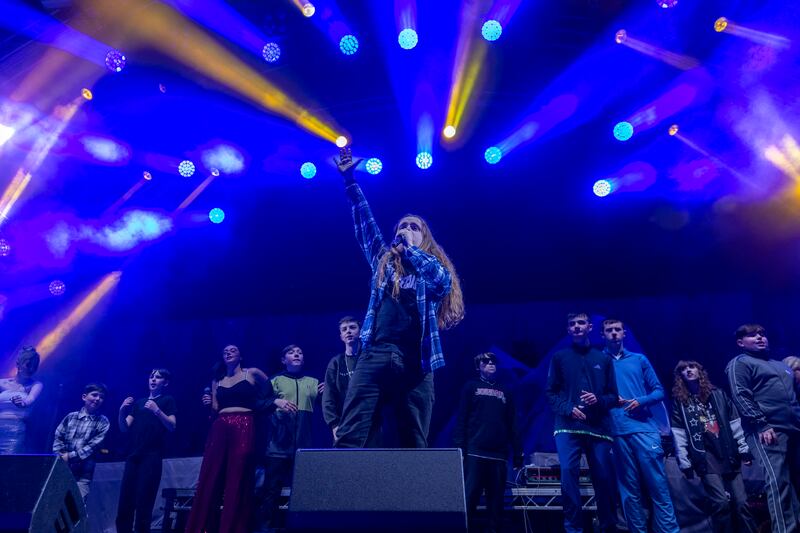 Kabin Crew perform at NYF Dublin, Dublin Castle. Photograph: Allen Kiely/Fáilte Ireland