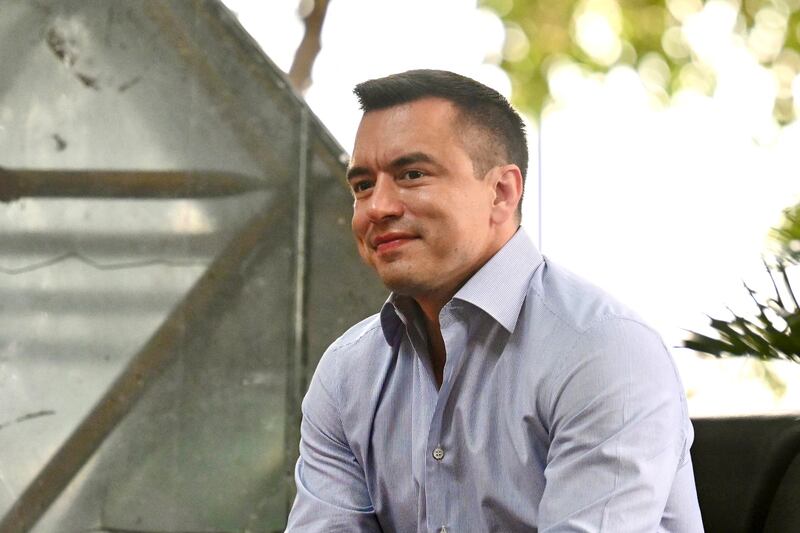 Ecuador's president  Daniel Noboa. Photograph: Marcos Pin/AFP via Getty Images      