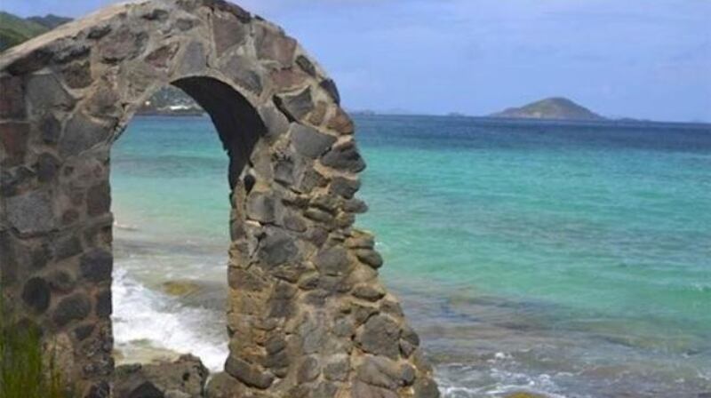 Two-storey house on the island of Bequia in St Vincent and the Grenadines, Caribbean