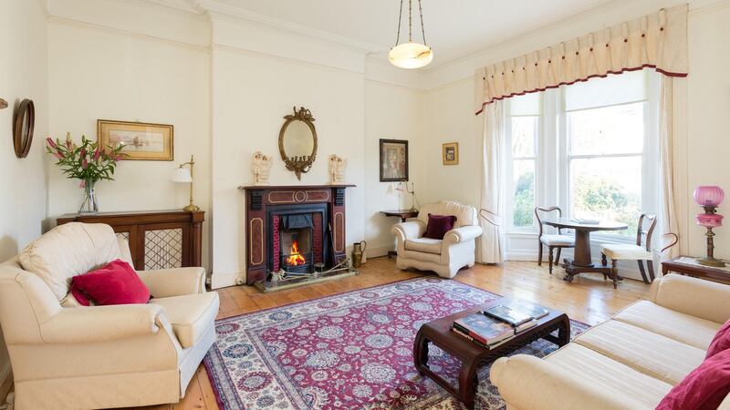10 Castlepark Road, Sandycove, Co Dublin: The house features two deep bay windows, high ceilings with deep coving and stripped and polished timber floors