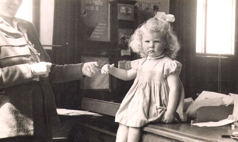 Brenda Fricker on her first day of school