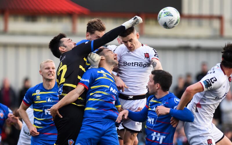 Dundalk's draw with KA Akureyri wasn't enough for them to progress to the third round of the Europa Conference League qualifiers. Photograph: Ciaran Culligan/Inpho