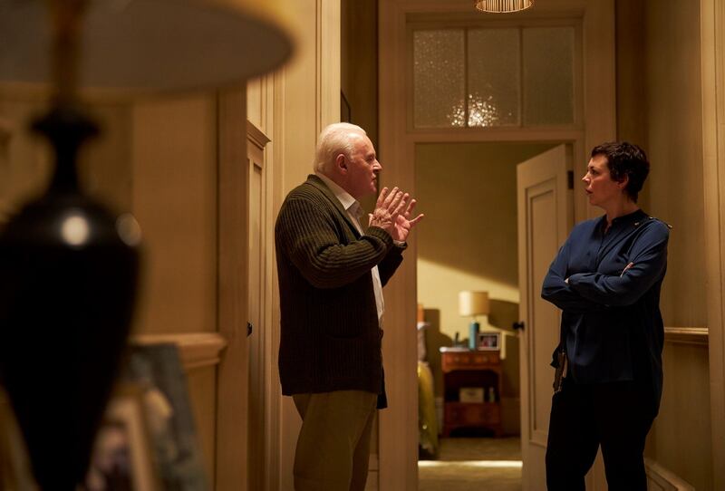 Anthony Hopkins and Olivia Colman in The Father