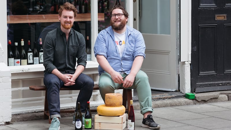 Brian O’Caoimh and Kevin Powell outside Loose Cannon on Drury Street in Dublin 2